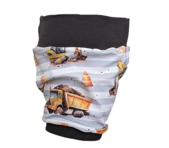 Kurze Pumphose Baustellen Fahrzeuge – Leichte Sommerhose aus Baumwolljersey